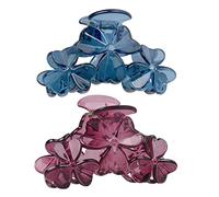 DEARMAMY 2piezas Horquilla de Tres Pétalos Hueca Pinzas Decorativas para Mujer Accesorios Cabello para Claveles Pelo Color Aleatorio