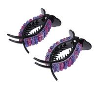 DEARMAMY 2piezas Horquillas Grandes Antideslizantes Pinzas Cabello Imitación De Gemas Tocado Rizador De Pelo Para Mujer Para Fiesta o Diario