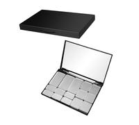 DEARMAMY 2piezas Paleta De Sombras De Ojos Magnéticas Contenedor Vacío Para Diy Con Espejo Organizador De Maquillaje Recargable Para Sombras De Ojos