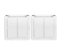DEARMAMY 2piezas Paleta De Sombras De Ojos Vacía Transparente Con Compartimentos Para Maquillaje Diy Contenedor Cosmético Para Mujeres y Niñas
