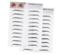 DEARMAMY 2piezas Pegatinas De Cejas Imitación Negro Adhesivas Artificiales Para Hombre y Mujer Herramienta Fácil Para Cejas Naturales Realistas Duraderas y Resistentes Al Agua