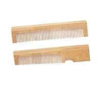 DEARMAMY 2piezas Peine De Bambú Para Barba y Bigote Compacto y Práctico Para Hombres Peine De Bolsillo Cómodo y Duradero Para Estilismo Facial Diario