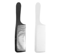 DEARMAMY 2piezas Peine Para Cortadora Curva De Barbero Antistático Peine De Corte Para Hombres Para Peluquería Incluye Negro y