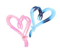 DEARMAMY 2piezas Pinzas Pelo Forma De Corazón Pinzas Para Cabello Grueso Herramientas De Para Mujeres Día De San Valentín