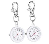 DEARMAMY 2piezas Reloj De Bolsillo Broche para Médicos Reloj De Cuarzo Mecánico Diseño Clásico para Mujeres