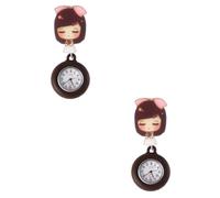DEARMAMY 2piezas Reloj De Bolsillo Telescópico para Enfermeras y Médicos Diseño Encantador Reloj Colgante Preciso para Uso Profesional para Estudiantes De Medicina y