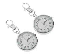 DEARMAMY 2piezas Reloj De Enfermera Redondo con Clip Reloj Llavero Portátil Digital Accesorio De Bolsillo para Estudiantes De Medicina y Enfermeras