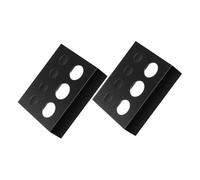 DEARMAMY 2piezas Soportes de Tatuaje Organizador de Metal Orificios Bandeja de Pigmento para Tienda de Diseño Rectangular y Negro