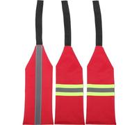 DEARMAMY 3 Banderas de Remolque de Kayak Banderas de Seguridad para Kayak y Canoa Reflectante Poliéster Rojo 3 Piezas Correas de Cinta