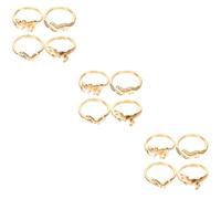DEARMAMY 3 Juegos Anillo De Dinosaurio Anillos Ajustables Para Mujer Anillo De Declaración Anillo Abierto Declaración Anillos Ajustables Mujer Anillo De Chicas Golden Aleación 4 Uds * 3