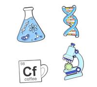 DEARMAMY 3 Juegos Broche Fórmula Química Broche De Dibujos Animados Broche Atractivo Broche De Aleación Pines De Solapa Alfileres Divertidos Broche Insignia Decoración De Broche 4 Uds * 3
