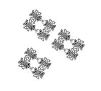 DEARMAMY 3 Juegos Clip De Suéter Hueco Clips De Abrigo Alfileres Y Broches De Joyería Clips De Suéter Vintage Pasadores De Pelo Broches Para Ropa Silver Aleación De Zinc 4 Uds * 3