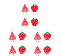 DEARMAMY 3 Juegos Llavero De Frutas Llavero Para Pared Billetera Anillos Colgante De Medusa Juguete Frío Auto Dibujos Animados Poseedor Borla Collar De Abeja Rojo Felpa 4 Uds * 3