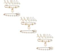 DEARMAMY 3 Juegos Pantalones Ajustados Para La Cintura Vestido Clip Fijo Alfiler Broche De Cintura Que Aprieta La Cintura Clip Tensor De Vestido Bufanda Chal Clips Mantón Resina 8 Uds * 3