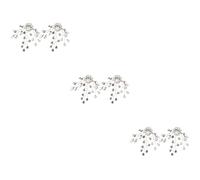 DEARMAMY 3 Pares decoración de hebilla de zapato sandalias sandals shoe clips zapatop mujer zaptos de mujer high heels joyería de zapatos pinzas para zapatos de novia flor aleación Silver