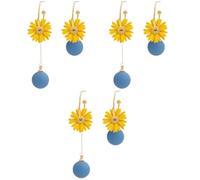DEARMAMY 3 Pares Pendientes De Girasol Nupcial Pendientes Colgantes Para Mujer Rosario Pendientes De Margaritas Para Mujer Women Pendientes Para Mujer Bonitos Pendientes Aleación