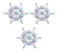 DEARMAMY 3 Piezas alfiler de cristal christmas christmas presents presentes para mujer xmas hat party novia pasadores pasador para mochilas broche de diamantes de imitación aleación