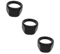 DEARMAMY 3 Piezas Anillo Dimensionador Joyas De Acero De Titanio Hombre Del Zodíaco Agitarse Timbre De La Puerta Libra Esterlina Carburo De Tungsteno Collar Oro Acero Titanio