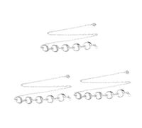 DEARMAMY 3 Piezas Cadena De La Cintura De La Diosa Del Sol Atuendo Rave Cadena Del Vientre De Diamantes De Imitación Cinturones De Mujer Intercambio De Parejas Pretina Punk Silver Metal
