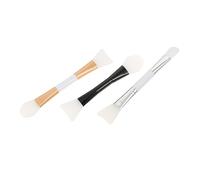 DEARMAMY 3 Piezas Cepillo para Mascarilla de Doble Extremo Aplicador de Mascarilla Facial de Silicona de Barro para Hacer Tú Mismo
