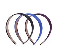 DEARMAMY 3 piezas Diademas Anchas Antideslizantes para Mujer Juego de Azul Negro Accesorios de Moda Retro para Cabello Cintas Elásticas Cómodas y Versátiles