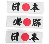 DEARMAMY 3 piezas Diademas Samurái de Algodón Transpirable Diseño Japonés Ninja Ajustables para Entrenamiento Fiestas y Diario