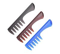DEARMAMY 3 Piezas Peine De Laca Cabello Peine De Horquilla Dientes Anchos Para Peinar El Cabello Casa Tienda