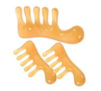 DEARMAMY 3 Piezas peine rascador peine de relajación peine de masaje casero para el cuero cabelludo masajeadores de cabello peine de masaje de acupuntura peine para masajear resina