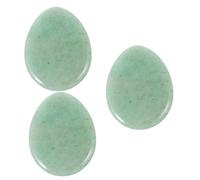 DEARMAMY 3 Piezas piedras de spa para relajarse natural piedras de masaje Herramientas de reflexología viraje Raspado piedra de spa para el hogar piedra spa para presion Verde claro