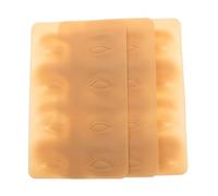 DEARMAMY 3 Piezas Piel de práctica de silicona piel de práctica de cejas falso practicar la piel maquillar la piel de las cejas práctica de maquillaje piel ceja piel falsa gel de sílice