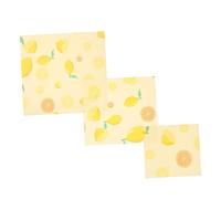 DEARMAMY 3 Piezas Tela Cera Abeja Sostenible Reutilizable para Envolver Alimentos, Envoltura Orgánica para Snacks y Queso