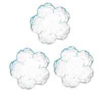 DEARMAMY 3 Piezas vaso de cristal cuenco de aceite esencial tazas de uñas cepillo de uñas copa dappen taza de plato de uñas de manicura plato de monómero Vidrio Sky-blue