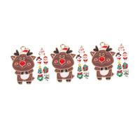 DEARMAMY 3 Series Árbol De Navidad Caja De Guirnalda DIY Aleación Colgante Llavero Colgante Conjunto De 8 Colgantes Manualidades Navideñas Encantos Cuentas De Navidad 8 Piezas X 3