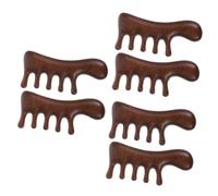 DEARMAMY 3 Series Peine De Masaje De Ébano Cerda Ondulado Peines Para El Cabello Caspa Estilo Ancho Masaje De Madera Peine Del Cuero Cabelludo Sándalo Brown 2 Piezas X 3
