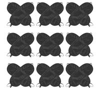 DEARMAMY 30 Piezas Antifaz para Dormir de Poliéster Transpirable Cobertura Opaca para Ojos Bloquea Luz para Viajes y Hotel Unisex Negro