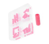 DEARMAMY 32 Piezas Círculo De Lijado Banda Bien Arena Clavos Uña Del Dedo Del Pie Anillos Para Pulir Uñas Manguito De Lijado Broca De Mandril Para Uñas Papel De Lija Rosa