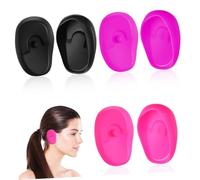 DEARMAMY 3pares Cubiertas De Oídos De Silicona Reutilizables Para Teñir Cabello Protección Profesional y Antirruido Para Salón y Uso Personal