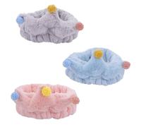 DEARMAMY 3piezas Conjunto De Diadema De Estrellas De Mar De Diademas De Vellón Para Mujer Para Lavarse La Cara Pañuelos Cabeza Para Mujer
