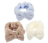 DEARMAMY 3piezas Diadema De Maquillaje Para Lavarse La Cara Lazo Diadema De Spa Para Mujer Encaje Colores Para Maquillaje Deportivo