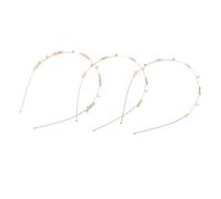 DEARMAMY 3piezas Diademas De Perlas Estilo Playa Accesorios Para Cabello De Sirena Estilos Playeros Tocado De Perlas Para Mujer Diadema De Playa
