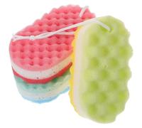 DEARMAMY 3piezas Esponja De Baño Para Exfoliar El Cuerpo Estropajos De Baño Con Cuerda Para Colgar Esponja De Ducha Para Mujeres y Hombres Corporal