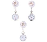 DEARMAMY 3piezas Reloj De Bolsillo para Enfermeras y Médicos Fob Watch Pin Diseño Duradero y Preciso Accesorio para Profesionales Salud