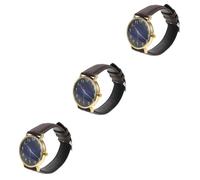 DEARMAMY 3piezas Reloj De Pulsera Casual Diseño De Esfera De Estrellas Árabes para Adultos Ocasiones Sociales