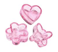 DEARMAMY 3piezas Vaso Para Lavar Uñas De Cristal Con Forma De Flor y Para Limpiar Pinceles y Manicura Solución De Remojo Para Técnicos De Uñas