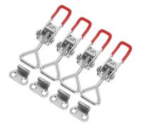 DEARMAMY 4 Abrazaderas de Palanca Ajustables de Acero Pesado 4 Pulgadas Cierre de Seguridad y Pestillo para Armarios Metálicos Cajas Equipos Industriales y Ahumadores