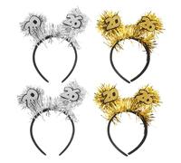 DEARMAMY 4 Diademas Para Fiestas De Año Nuevo Accesorios Para El Cabello Diademas Navideñas Para Mujeres Banda Para El Cabello