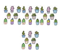 DEARMAMY 4 Juegos Broche Cactus Sombrero Hat Accesorios Bayetas Alfileres De Esmalte Cuerpo Flor En El Ojal Pasadores Insignia De Ropa Pasador De Ramillete Con Estilo Aleación 8 Uds * 4