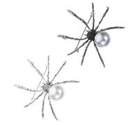 DEARMAMY 4 Juegos Broche De Araña Pajarita Alfiler Encantos Señora Partes Joyería Para Mujer Joyas De Perlas Para Mujer Accesorios De Halloween Fiesta Hombres Aleación 2 Piezas * 4