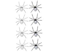 DEARMAMY 4 Juegos Broche De Araña Pajarita Pasador De Etiqueta De Araña Broche De Perlas Broche Plateado Broche Con Etiqueta De Araña Alfiler De Etiqueta De Araña De Halloween 2 Piezas * 4