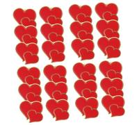 DEARMAMY 4 Juegos Broche De Corazón Doble Junta Cuerpo Pin De Solapa De Suéter Cromo Encantos San Valentín Valentines Day Broche De Corazón De Aleación Broche Para La Ropa Rojo 6 Piezas * 4